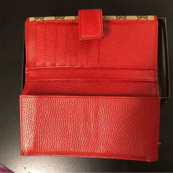 Gucci  Authentic monogram /Red  Wallet !!!!!! EUC - Picture 4 of 4